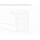 Low round coffee table made of natural stone Vise