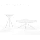 Round wooden coffee table Fleron