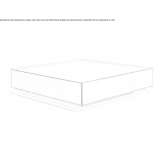 Low square coffee table made of mirror glass Bema