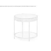 Brass side table Dwight