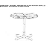 Round marble coffee table with 4 star base Chiesd