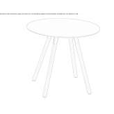 Round metal high side table Fiesch