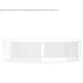 Oval metal coffee table with glass top Ilinden