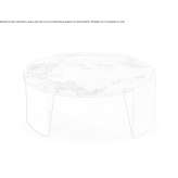 Low round coffee table made of marble Bomporto