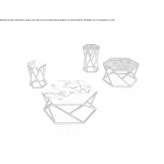 Hexagonal coffee table Mogosani