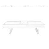 Rectangular coffee table with storage space Velille