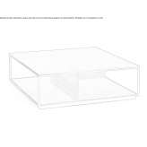 Low wood and glass coffee table with integrated magazine rack Banovici