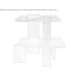 Low rectangular wooden coffee table Milomlyn