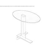 Round glass side table Gabrovo