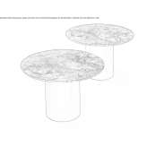 Round marble coffee table Pushkin