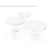 Round coffee table made of solid wood Crespino