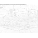 Hexagonal marble coffee table Gragnano