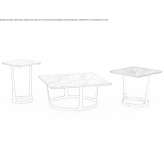 Square marble coffee table Lebus
