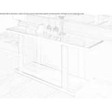 Rectangular marble high side table Gragnano