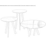 Low round coffee table made of marble Mirabel