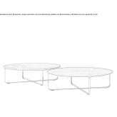 Low oval wooden coffee table Lery