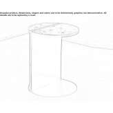 Low round side table in marble and aluminum Brejning