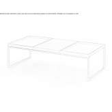 Low rectangular coffee table Cousance