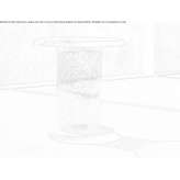 Low round coffee table made of natural stone and blown glass Pralungo