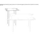 Square metal coffee table, painted in color Silute