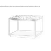 Marble side table with integrated magazine rack Acsa