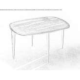 Rectangular coffee table with a metal frame and a stone top Otnice