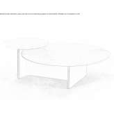 Round marble coffee table with metal base Charge