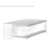 Square wooden coffee table Aindling