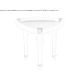 Triangular wooden side table Corfinio