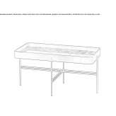 Rectangular coffee table with tray Balones