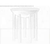 Round wooden side table Iskar