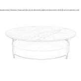 Marble coffee table with storage space Hazen