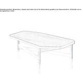 Coffee table with a metal tubular structure and a solid wood top Pisano
