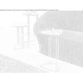 High side table made of glass in a modern style Tergnier