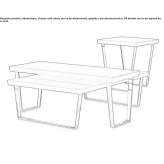 Rectangular coffee table made of MDF Cuca