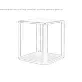 Square side table with storage space Condom