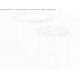 Low round coffee table made of marble Celaya