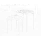 Low round coffee table made of natural stone Celaya