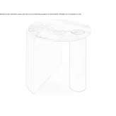 Round marble high side table Bomporto