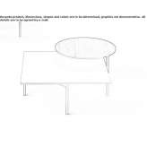 Low square coffee table for the living room Brucken
