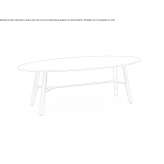 Oval coffee table made of HPL Chynov