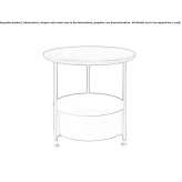 Wooden side table with storage space Hazen