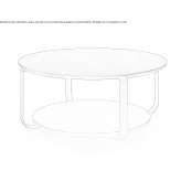 Round wooden coffee table Bradut