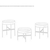 Round coffee table with tray Balones