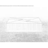 Low square wooden coffee table Sariz