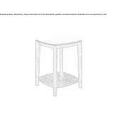 Square side table with storage space Portbail