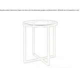 Round side table in copper and glass Perzow