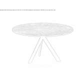 Low, round, ceramic coffee table Eremo