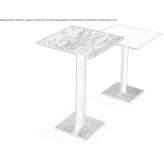 Square marble coffee table Gragnano
