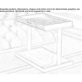 Square coffee table with tray Corongo